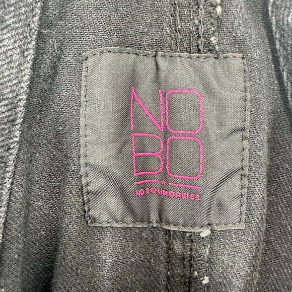 NoBo No Boundaries Black‎ Denim Shortalls Overalls Size XL Summer Casual Grunge - Picture 6 of 8